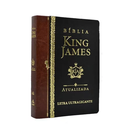 Bíblia King James Atualizada | KJA | Letra Ultra Gigante | Capa Preta e Marrom